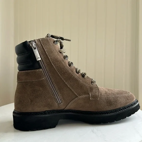 Aquatalia Mayra Suede Calf Weatherproof Lace-Up Boot